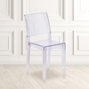 image:imageFlash Furniture Phantom Series Transparent IndoorOutdoor Stacking Side Chair with Floor Protector Rubber GlidesSet of 1