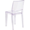 image:imageFlash Furniture Phantom Series Transparent IndoorOutdoor Stacking Side Chair with Floor Protector Rubber GlidesSet of 1
