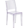 image:imageFlash Furniture Phantom Series Transparent IndoorOutdoor Stacking Side Chair with Floor Protector Rubber GlidesSet of 1