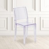 image:imageFlash Furniture Phantom Series Transparent IndoorOutdoor Stacking Side Chair with Floor Protector Rubber GlidesSet of 4