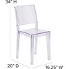image:imageFlash Furniture Phantom Series Transparent IndoorOutdoor Stacking Side Chair with Floor Protector Rubber GlidesSet of 4