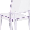 image:imageFlash Furniture Phantom Series Transparent IndoorOutdoor Stacking Side Chair with Floor Protector Rubber GlidesSet of 4