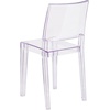 image:imageFlash Furniture Phantom Series Transparent IndoorOutdoor Stacking Side Chair with Floor Protector Rubber GlidesSet of 4