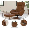 image:imageFlash Furniture Poppy Massaging MultiPosition Plush Recliner with Side Pocket and Ottoman in Black LeatherSoftBrown