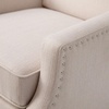 image:imageFlash Furniture Prescott Polyester Fabric Upholstered Slim Wingback Recliner Modern Pushback Recliner Chair with Pocket Spring Seat CreamCream