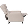 image:imageFlash Furniture Prescott Polyester Fabric Upholstered Slim Wingback Recliner Modern Pushback Recliner Chair with Pocket Spring Seat CreamCream