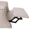image:imageFlash Furniture Prescott Polyester Fabric Upholstered Slim Wingback Recliner Modern Pushback Recliner Chair with Pocket Spring Seat CreamCream
