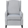 image:imageFlash Furniture Prescott Polyester Fabric Upholstered Slim Wingback Recliner Modern Pushback Recliner Chair with Pocket Spring Seat CreamGrey