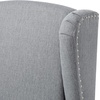 image:imageFlash Furniture Prescott Polyester Fabric Upholstered Slim Wingback Recliner Modern Pushback Recliner Chair with Pocket Spring Seat CreamGrey