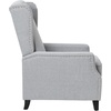 image:imageFlash Furniture Prescott Polyester Fabric Upholstered Slim Wingback Recliner Modern Pushback Recliner Chair with Pocket Spring Seat CreamGrey