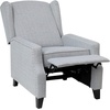 image:imageFlash Furniture Prescott Polyester Fabric Upholstered Slim Wingback Recliner Modern Pushback Recliner Chair with Pocket Spring Seat CreamGrey