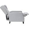 image:imageFlash Furniture Prescott Polyester Fabric Upholstered Slim Wingback Recliner Modern Pushback Recliner Chair with Pocket Spring Seat CreamGrey