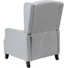 image:imageFlash Furniture Prescott Polyester Fabric Upholstered Slim Wingback Recliner Modern Pushback Recliner Chair with Pocket Spring Seat CreamGrey