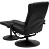 image:imageFlash Furniture Rachel Contemporary MultiPosition LeatherSoft Recliner Chair with Ottoman 360Degree Swivel Recliner Chair and Ottoman Set BlackBlack