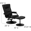 image:imageFlash Furniture Rachel Contemporary MultiPosition LeatherSoft Recliner Chair with Ottoman 360Degree Swivel Recliner Chair and Ottoman Set BlackBlack