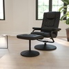 image:imageFlash Furniture Rachel Contemporary MultiPosition LeatherSoft Recliner Chair with Ottoman 360Degree Swivel Recliner Chair and Ottoman Set BlackBlack