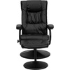 image:imageFlash Furniture Rachel Contemporary MultiPosition LeatherSoft Recliner Chair with Ottoman 360Degree Swivel Recliner Chair and Ottoman Set BlackBlack