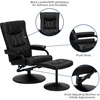 image:imageFlash Furniture Rachel Contemporary MultiPosition LeatherSoft Recliner Chair with Ottoman 360Degree Swivel Recliner Chair and Ottoman Set BlackBlack