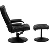 image:imageFlash Furniture Rachel Contemporary MultiPosition LeatherSoft Recliner Chair with Ottoman 360Degree Swivel Recliner Chair and Ottoman Set BlackBlack