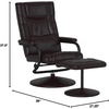 image:imageFlash Furniture Rachel Contemporary MultiPosition LeatherSoft Recliner Chair with Ottoman 360Degree Swivel Recliner Chair and Ottoman Set BlackBrown