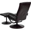 image:imageFlash Furniture Rachel Contemporary MultiPosition LeatherSoft Recliner Chair with Ottoman 360Degree Swivel Recliner Chair and Ottoman Set BlackBrown