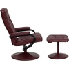 image:imageFlash Furniture Rachel Contemporary MultiPosition LeatherSoft Recliner Chair with Ottoman 360Degree Swivel Recliner Chair and Ottoman Set BlackBurgundy