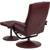 image:imageFlash Furniture Rachel Contemporary MultiPosition LeatherSoft Recliner Chair with Ottoman 360Degree Swivel Recliner Chair and Ottoman Set BlackBurgundy