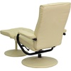 image:imageFlash Furniture Rachel Contemporary MultiPosition LeatherSoft Recliner Chair with Ottoman 360Degree Swivel Recliner Chair and Ottoman Set BlackCream
