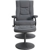 image:imageFlash Furniture Rachel Contemporary MultiPosition LeatherSoft Recliner Chair with Ottoman 360Degree Swivel Recliner Chair and Ottoman Set BlackGrey