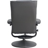 image:imageFlash Furniture Rachel Contemporary MultiPosition LeatherSoft Recliner Chair with Ottoman 360Degree Swivel Recliner Chair and Ottoman Set BlackGrey