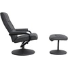 image:imageFlash Furniture Rachel Contemporary MultiPosition LeatherSoft Recliner Chair with Ottoman 360Degree Swivel Recliner Chair and Ottoman Set BlackGrey