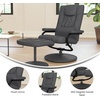 image:imageFlash Furniture Rachel Contemporary MultiPosition LeatherSoft Recliner Chair with Ottoman 360Degree Swivel Recliner Chair and Ottoman Set BlackGrey
