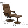 image:imageFlash Furniture Rachel Contemporary MultiPosition LeatherSoft Recliner Chair with Ottoman 360Degree Swivel Recliner Chair and Ottoman Set BlackPalimino