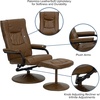 image:imageFlash Furniture Rachel Contemporary MultiPosition LeatherSoft Recliner Chair with Ottoman 360Degree Swivel Recliner Chair and Ottoman Set BlackPalimino