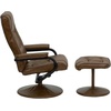 image:imageFlash Furniture Rachel Contemporary MultiPosition LeatherSoft Recliner Chair with Ottoman 360Degree Swivel Recliner Chair and Ottoman Set BlackPalimino