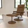 image:imageFlash Furniture Rachel Contemporary MultiPosition LeatherSoft Recliner Chair with Ottoman 360Degree Swivel Recliner Chair and Ottoman Set BlackPalimino