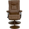 image:imageFlash Furniture Rachel Contemporary MultiPosition LeatherSoft Recliner Chair with Ottoman 360Degree Swivel Recliner Chair and Ottoman Set BlackPalimino
