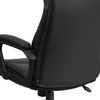 image:imageFlash Furniture Raya High Back Black LeatherSoft Executive Swivel Office Chair with Slight Mesh Accent and Arms