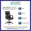 image:imageFlash Furniture Raya High Back Black LeatherSoft Executive Swivel Office Chair with Slight Mesh Accent and Arms