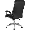 image:imageFlash Furniture Rebecca High Back Designer White LeatherSoft Smooth Upholstered Executive Swivel Office Chair with Chrome Base and ArmsBlack