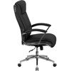 image:imageFlash Furniture Rebecca High Back Designer White LeatherSoft Smooth Upholstered Executive Swivel Office Chair with Chrome Base and ArmsBlack