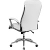 image:imageFlash Furniture Rebecca High Back Designer White LeatherSoft Smooth Upholstered Executive Swivel Office Chair with Chrome Base and ArmsWhite