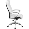 image:imageFlash Furniture Rebecca High Back Designer White LeatherSoft Smooth Upholstered Executive Swivel Office Chair with Chrome Base and ArmsWhite