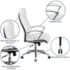 image:imageFlash Furniture Rebecca High Back Designer White LeatherSoft Smooth Upholstered Executive Swivel Office Chair with Chrome Base and ArmsWhite