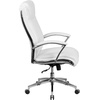 image:imageFlash Furniture Rebecca High Back Designer White LeatherSoft Smooth Upholstered Executive Swivel Office Chair with Chrome Base and ArmsWhite