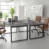 image:imageFlash Furniture Redmond Conference Table with UFrame Base Commercial Water and Scratch Resistant Laminate Finish PVC Edge Heavy Duty Steel Frame 72x36 Gray OakGray Oak