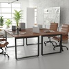 image:imageFlash Furniture Redmond Conference Table with UFrame Base Commercial Water and Scratch Resistant Laminate Finish PVC Edge Heavy Duty Steel Frame 72x36 Gray OakWalnut
