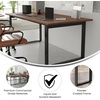 image:imageFlash Furniture Redmond Conference Table with UFrame Base Commercial Water and Scratch Resistant Laminate Finish PVC Edge Heavy Duty Steel Frame 72x36 Gray OakWalnut