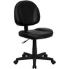 image:imageFlash Furniture Ronald MidBack Black LeatherSoft Swivel Ergonomic Task Office Chair with Back Depth Adjustment