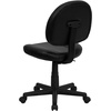 image:imageFlash Furniture Ronald MidBack Black LeatherSoft Swivel Ergonomic Task Office Chair with Back Depth Adjustment